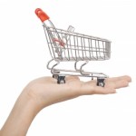 shopping trolley in hand