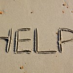 help written in sand