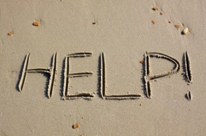 help written in sand