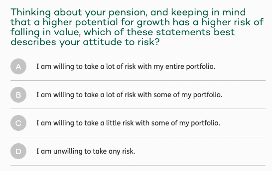 Profile pensions questionnaire