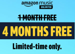 4 Months Free Amazon Music