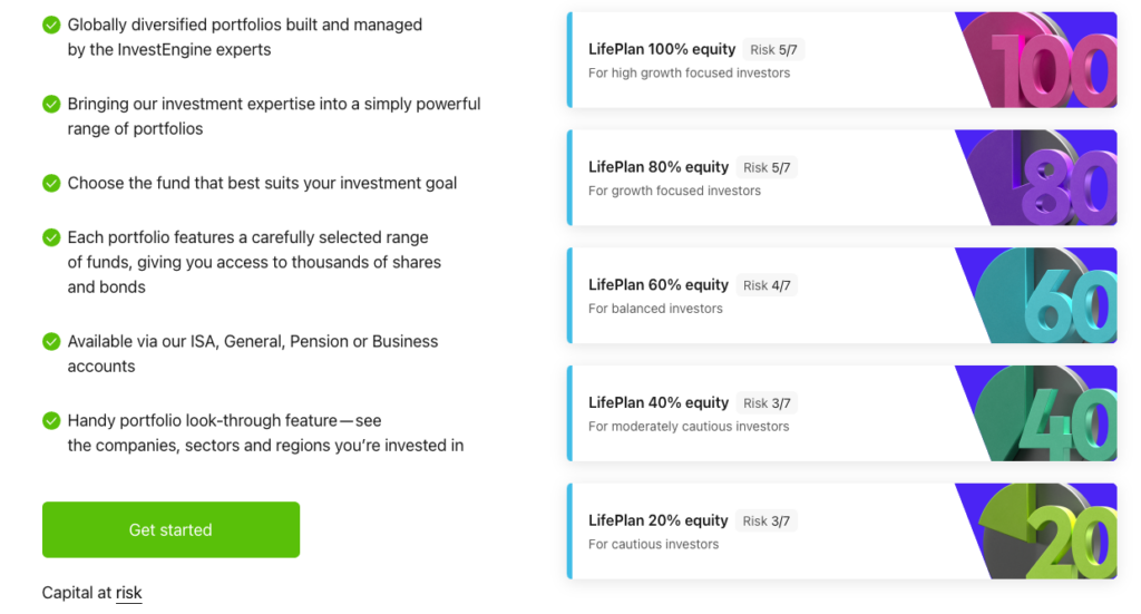 InvestEngine Lifeplan portfolios