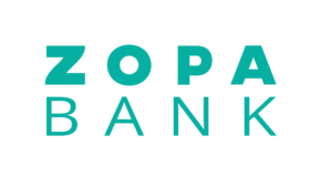 Zopa Bank logo stacked teal