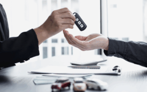 Handing over car keys