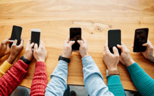 Five mobile phones